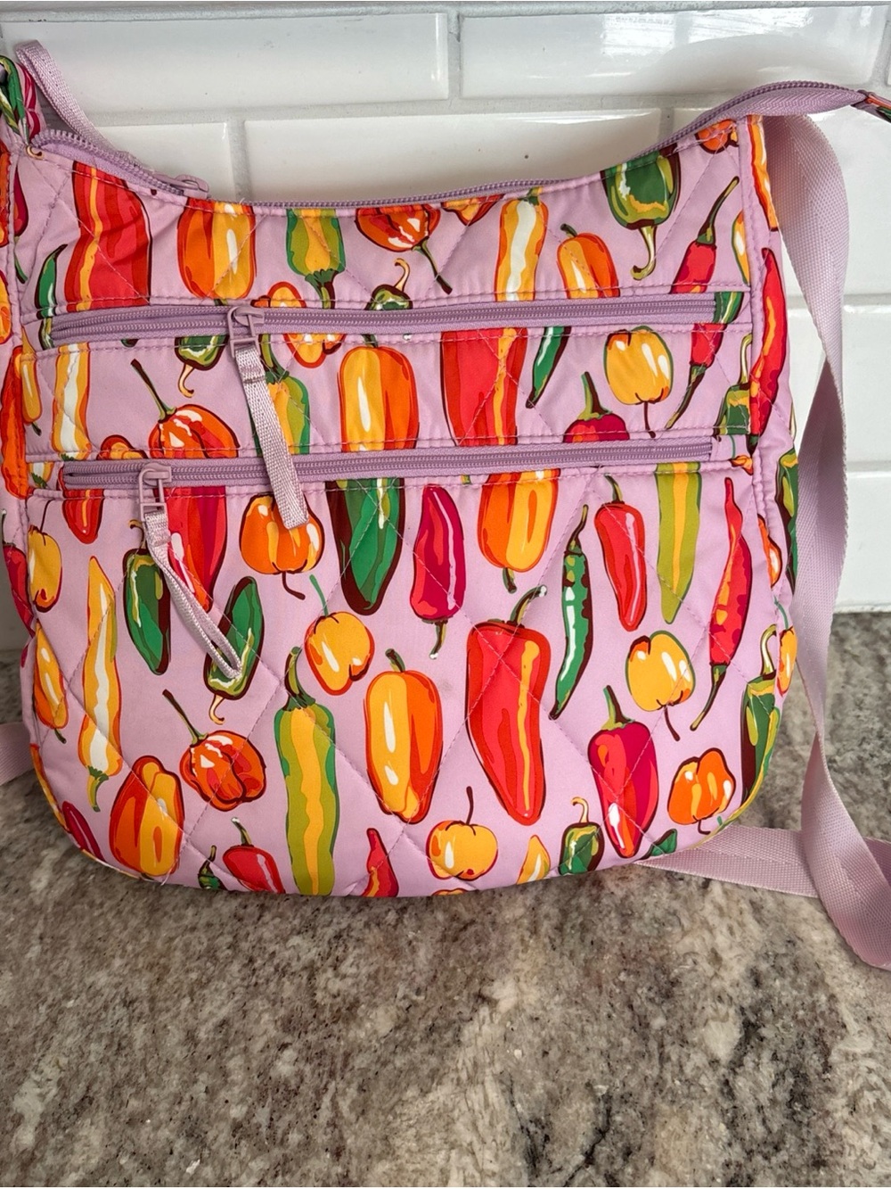 Vera Bradley New Spice It Up Heritage Trio Zip Hipster Crossbody Bag Purse